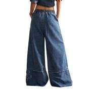 Women’s Y2K Boho Loose Wide Leg Jeans