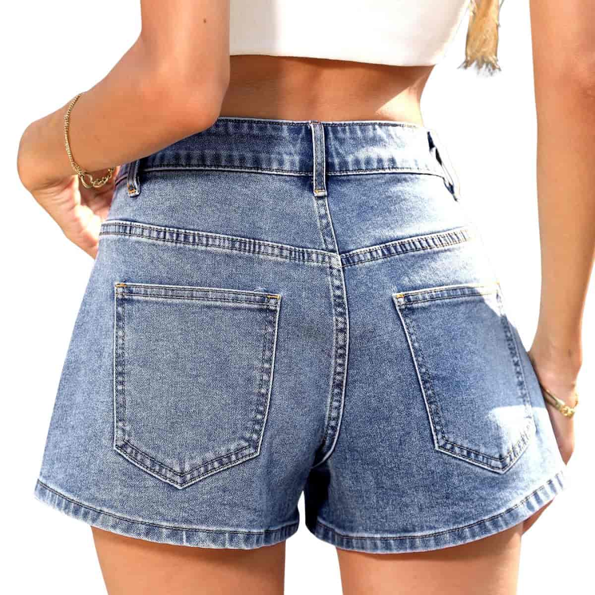 Women’s High Stretch Loose Fit Denim Shorts