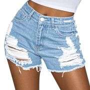 Women’s Sexy Ripped Denim Shorts