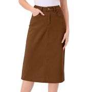 Women’s High Waisted Midi Denim Skirt