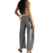 Women’s Casual Wide Leg Mid Rise Denim Jeans