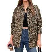 Women’s Leopard Print Denim Jacket