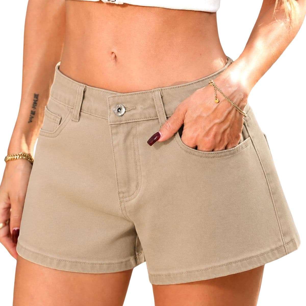Women’s High Stretch Loose Fit Denim Shorts