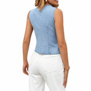 Women’s Asymmetrical Denim Vest