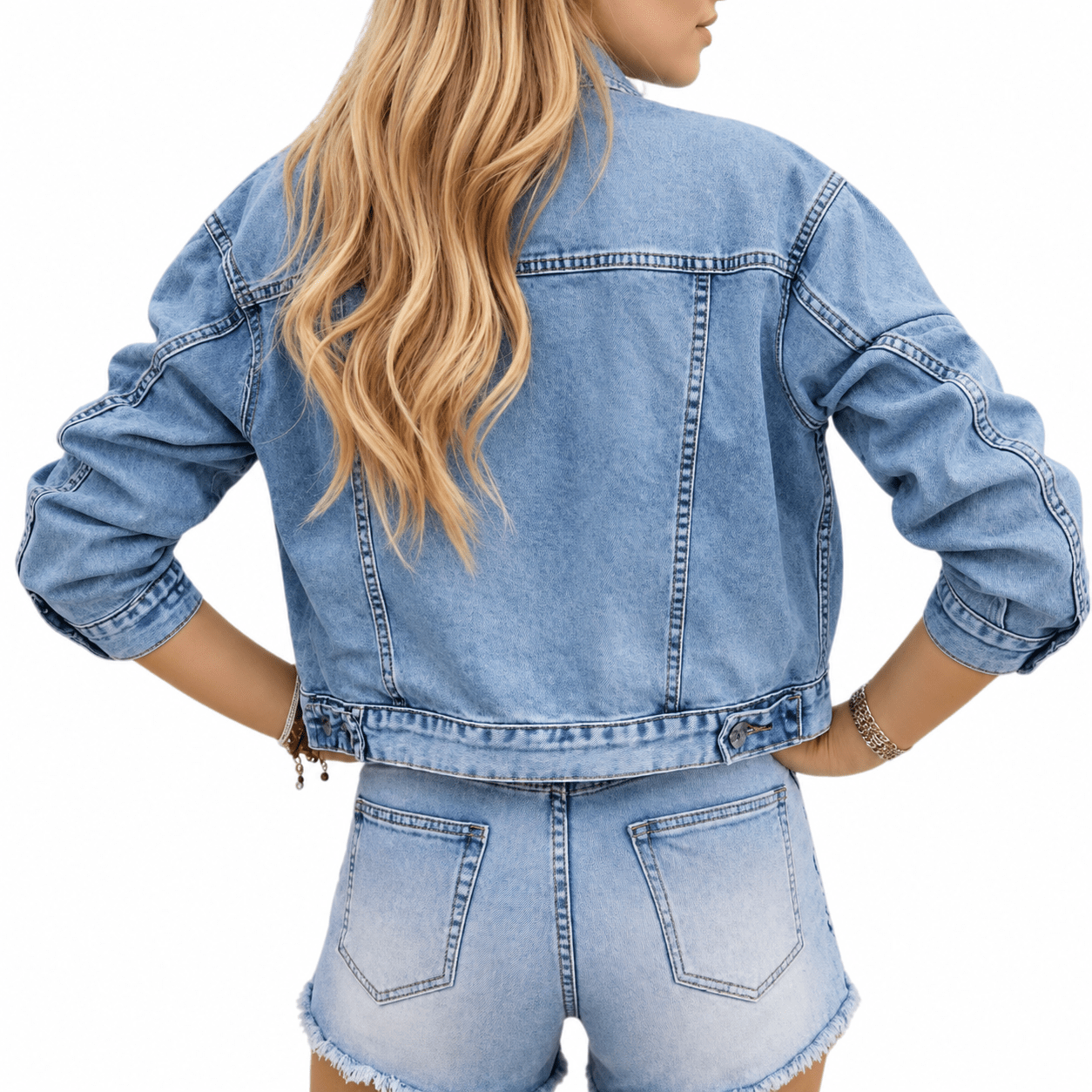 Women’s Rhinestone Studded Denim Jacket