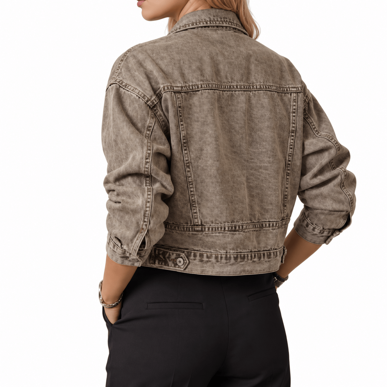 Women’s Rhinestone Studded Denim Jacket