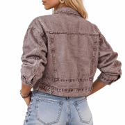 Women’s Rhinestone Studded Denim Jacket