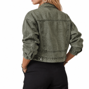 Women’s Rhinestone Studded Denim Jacket