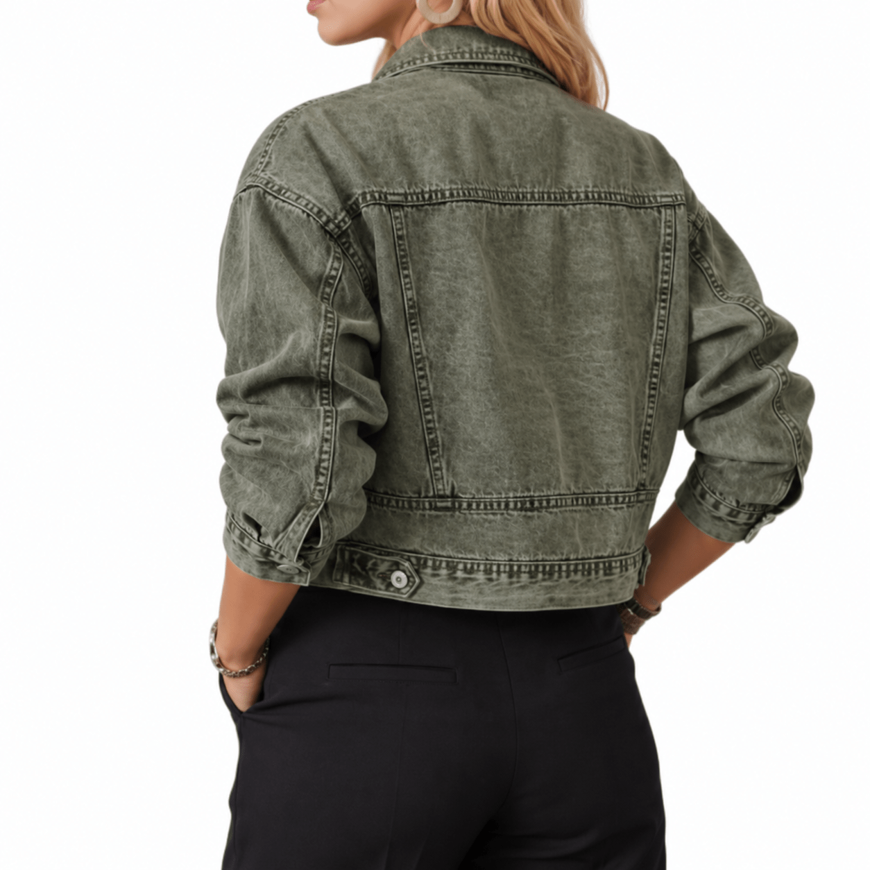 Women’s Rhinestone Studded Denim Jacket