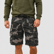 Men’s 9-Pocket Cotton Utility Camo Cargo Shorts