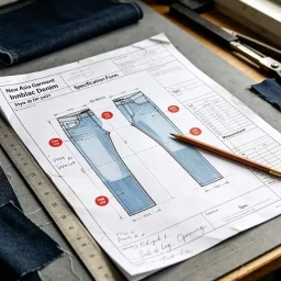 Custom Denim Jeans OEM ODM Manufacturing Tech Pack