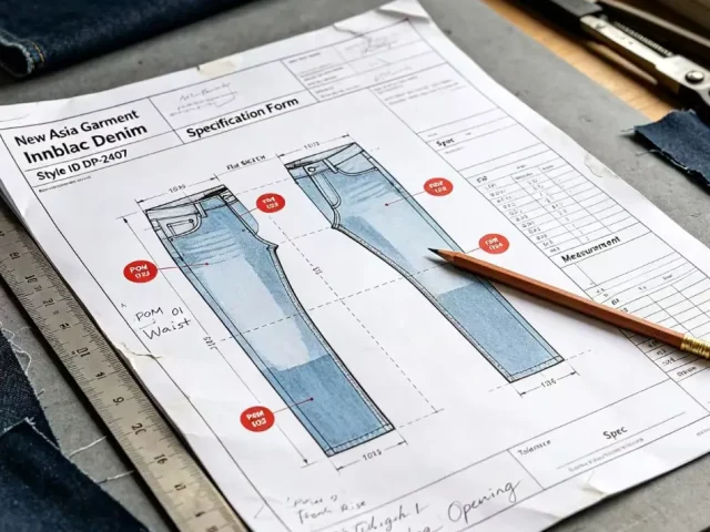 Custom Denim Jeans OEM ODM Manufacturing Tech Pack