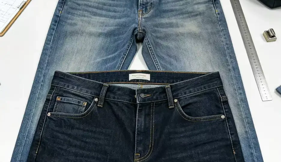 Custom denim jeans manufacturing with consistent sizing
