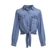 Women’s Tie-Front Denim Shirt