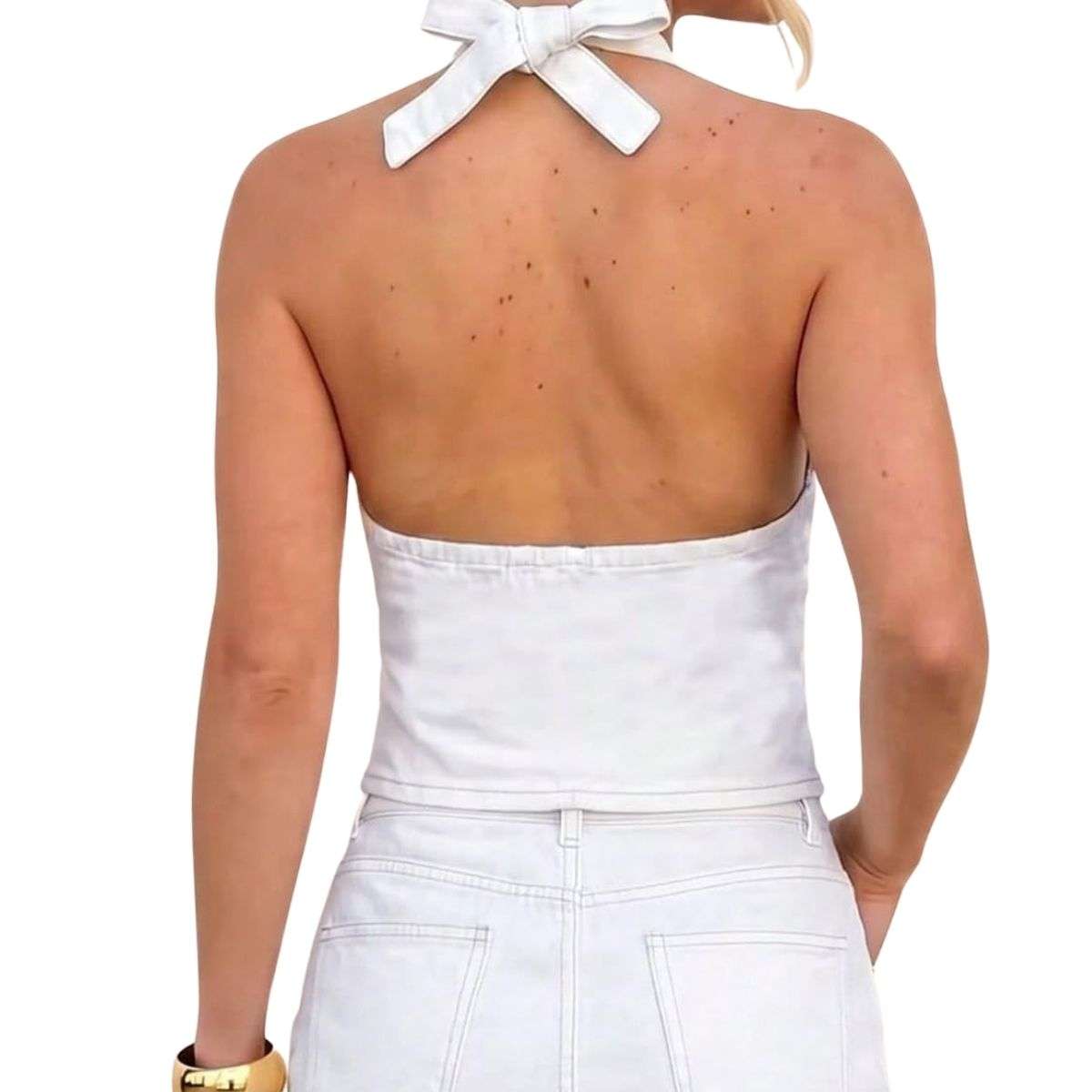 Women’s Y2K Denim Halter Top