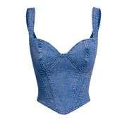 Women’s Denim Corset Tank Top