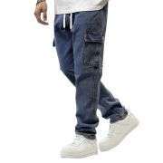 Men’s Elastic Waist Cargo Jeans