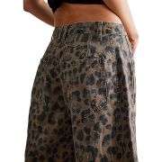 Women’s Y2K Leopard Print Baggy Jeans