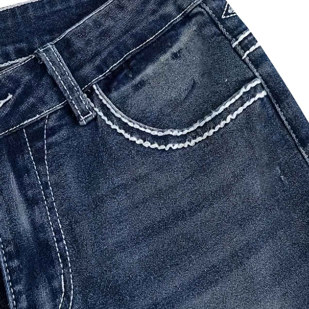 Women’s Embroidered Y2K High Waist Stretchy Flared Jeans