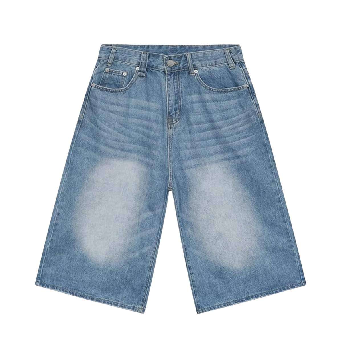 Y2K Loose Fit Wide Leg Denim Shorts