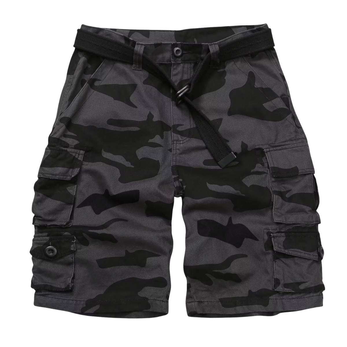 Men’s 9-Pocket Cotton Utility Camo Cargo Shorts