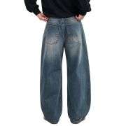 Men’s Y2K Relaxed Fit Wide Leg Skater Streetwear Barrel Baggy Jeans