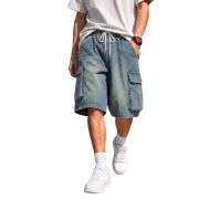 Men’s Baggy Ripped Cargo Denim Jorts