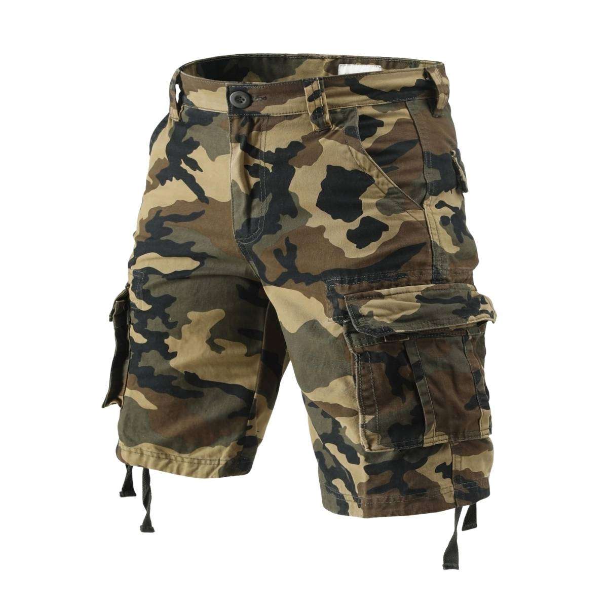 Men’s Multi-Pocket Camo Cargo Shorts