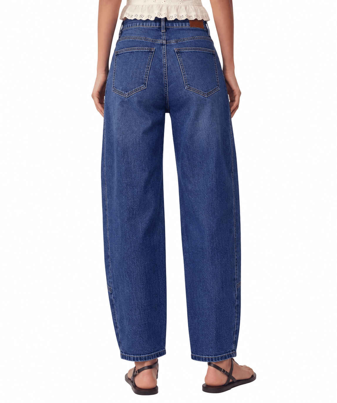 Relaxed Fit High Waisted Barrel Jeans
