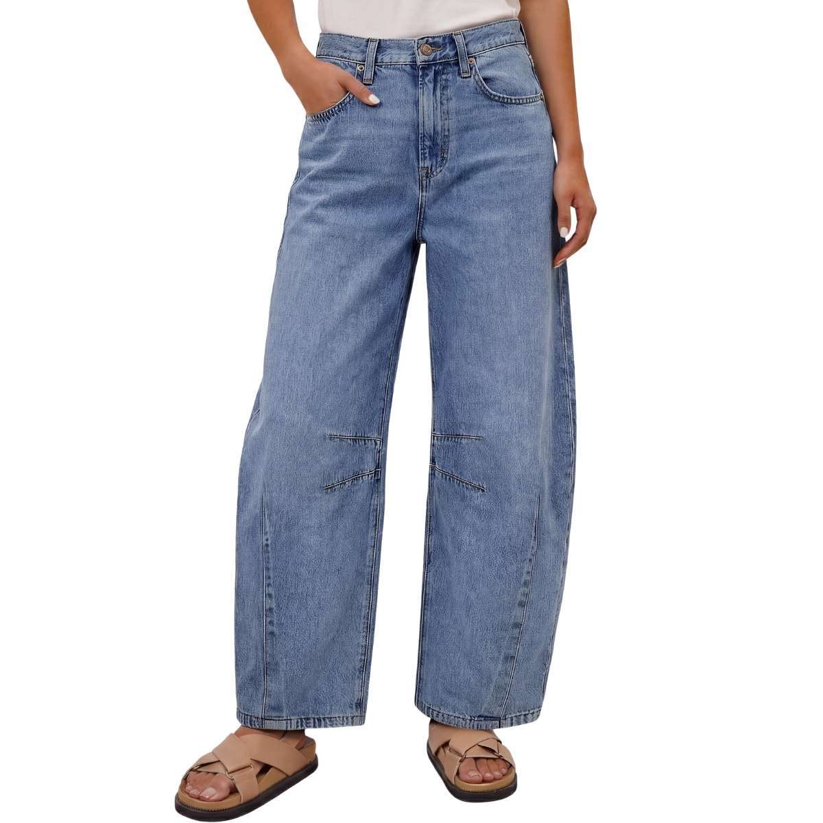 Y2K Mid Rise Barrel Jeans
