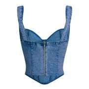Women’s Denim Corset Tank Top