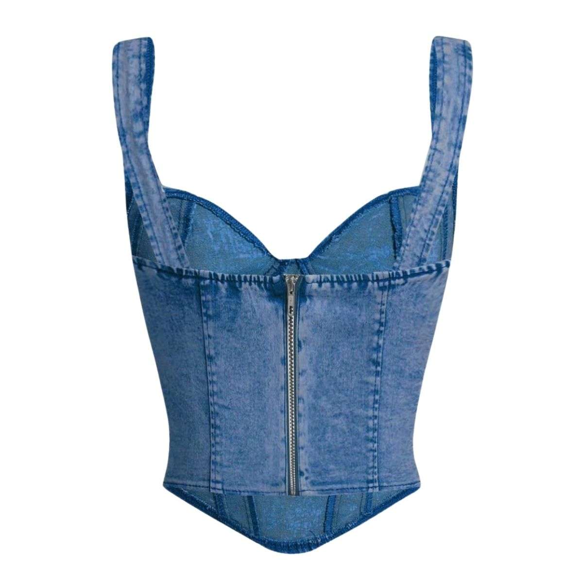 Women’s Denim Corset Tank Top