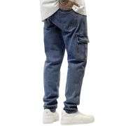 Men’s Elastic Waist Cargo Jeans
