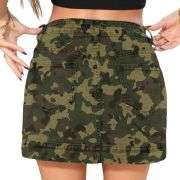 Women’s Denim Mini Skirt with Built-In Shorts
