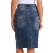 Women’s High Waisted Denim Midi Skirt