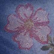 Rhinestone Blossom Print Denim Jeans