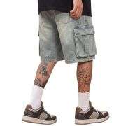 Men’s Vintage Y2K Elastic Back Waistband Baggy Denim Shorts