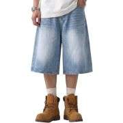 Y2K Loose Fit Wide Leg Denim Shorts