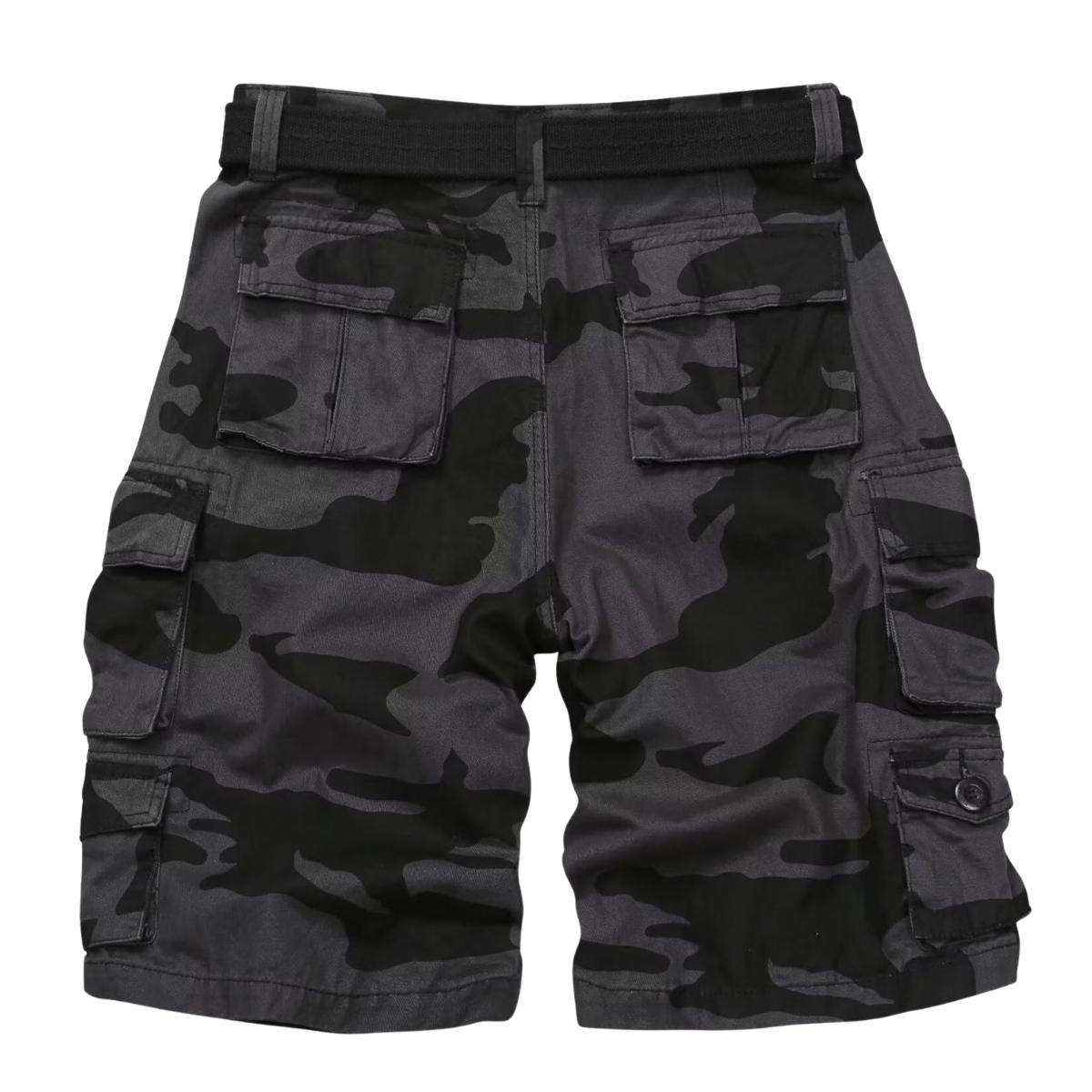 Men’s 9-Pocket Cotton Utility Camo Cargo Shorts