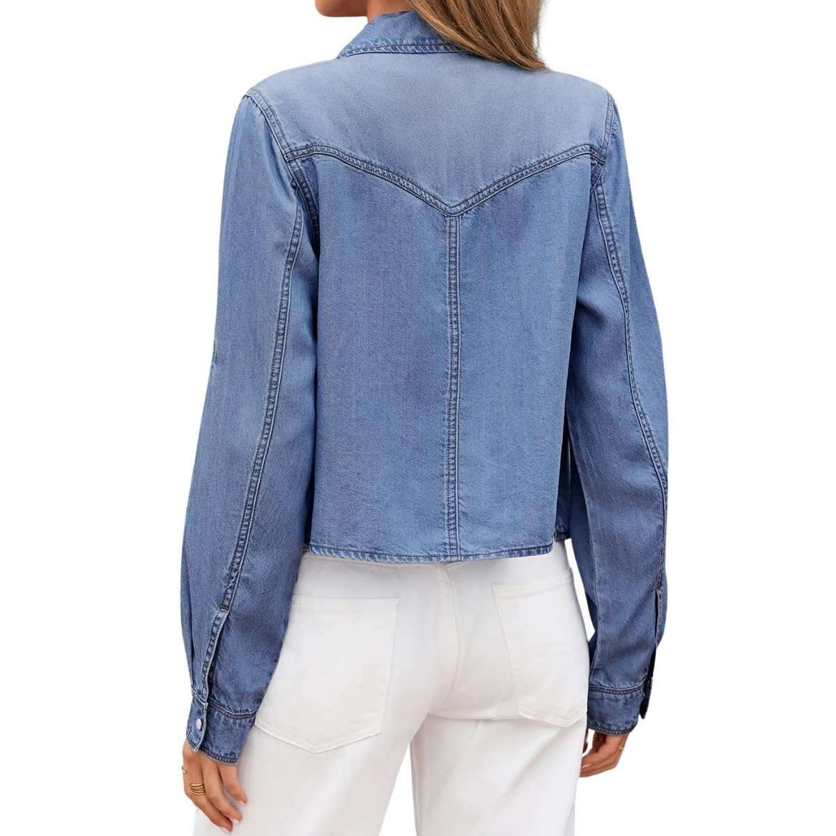 Women’s Tie-Front Denim Shirt