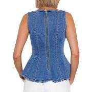 Women’s Denim Peplum Tank Top