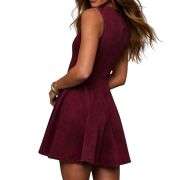 Women’s Sleeveless Slim Fit A-Line Tank Denim Babydoll Mini Dress