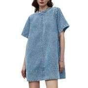 Women’s Summer Pockets Denim Mini Dress
