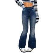 Women’s Embroidered Y2K High Waist Stretchy Flared Jeans