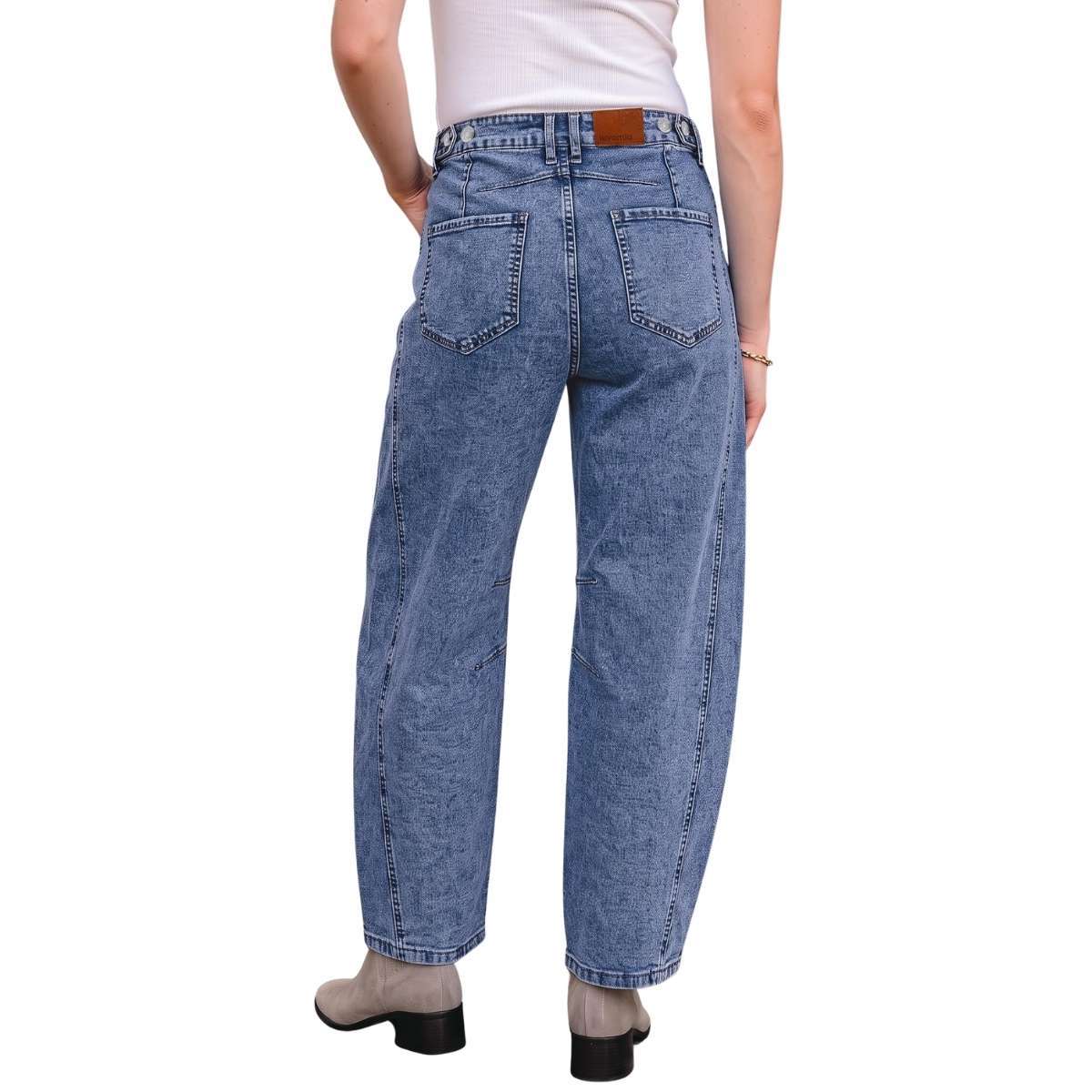 High Waisted Barrel Leg Jeans