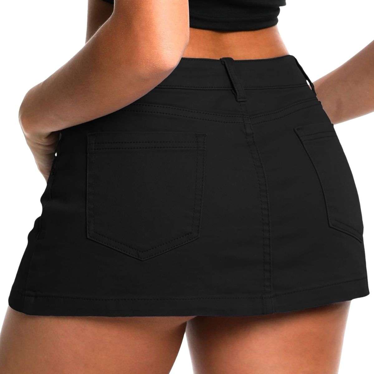 Y2K Low Rise Denim Mini Skort