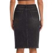 Women’s High Waisted Denim Midi Skirt