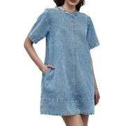 Women’s Summer Pockets Denim Mini Dress