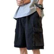 Men’s Baggy Ripped Cargo Denim Jorts
