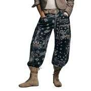 Women’s Floral Print Baggy Barrel Jeans